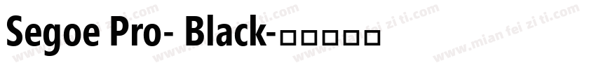 Segoe Pro- Black字体转换